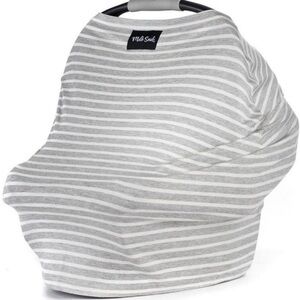 Milk Snob 5-in-1 Cover in Gray and White Stripes